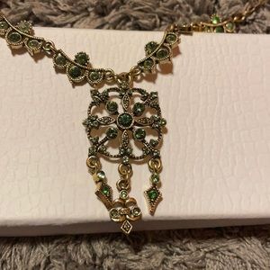 Lia Sophia gold tone drop necklace